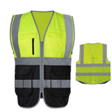High visibility reflective safety vest reflective vest multi pockets work wear
