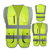 High visibility reflective safety vest reflective vest multi pockets work wear