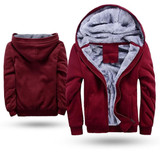 European Fashion Men Vintage Thickening Fleece Jacket Autumn Winter Slim Fit Warm Coat 2018