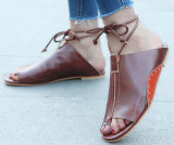 Summer sandals women flats ankle strap sandals