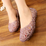 Fashion Girl Sandals Summer Casual Jelly Shoes Sandals Hollow Out Mesh Flats
