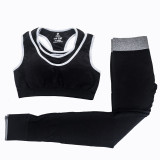 2Pcs Women Yoga Sets Fitness Sport Bra+Yoga Pants Leggings Set , Gym Running Sport Suit Set Workout Clothes