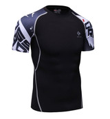 3D Printed T-shirts Men Compression Shirt Men's MMA T Shirt Short Sleeve Quick Dry