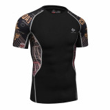 3D Printed T-shirts Men Compression Shirt Men's MMA T Shirt Short Sleeve Quick Dry