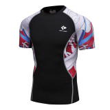 3D Printed T-shirts Men Compression Shirt Men's MMA T Shirt Short Sleeve Quick Dry