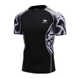 3D Printed T-shirts Men Compression Shirt Men's MMA T Shirt Short Sleeve Quick Dry