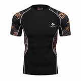 3D Printed T-shirts Men Compression Shirt Men's MMA T Shirt Short Sleeve Quick Dry
