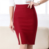 Fashion spring summer autumn 2017 new women skirt high waist work slim pencil skirt
