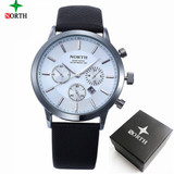 Mens Watches NORTH Brand Luxury Casual Military Quartz Sports Wristwatch Leather Strap