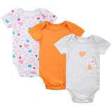 BABY BODYSUITS 3PCS 100%Cotton Infant Body Short Sleeve Clothing Similar Jumpsuit Printed Baby Boy Girl Bodysuits