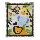 Bedtime Originals by Lambs & Ivy - Jungle Buddies 3-Piece Crib Bedding Set, Brown