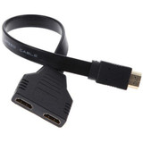 Cheap 1080P HDMI Male to 2 Female 1 In 2 Out Splitter Cable Adapter Converter