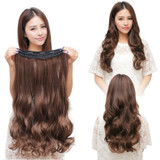 Long 17-29 inch Synthetic Clip In Hair Extensions High Temperature Fiber Curly Hair Extension Multicolor 150g