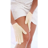 2 Pairs Shower Exfoliating Wash Skin Spa Bath Gloves Massage Loofah Scrubber New
