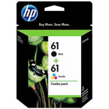 HP 61 Black/Tri-color Original Ink Cartridges, 2 pack (CR259FN)