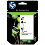 HP 61 Black/Tri-color Original Ink Cartridges, 2 pack (CR259FN)