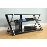 Whalen 3-In-1 Black TV Console for TVs up to 70"