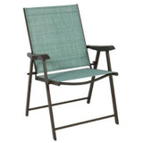 Set of 2 Folding Chairs Sling Bistro Set Outdoor Patio Furniture Space Saving