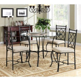 Mainstays 5-Piece Glass Top Metal Dining Set