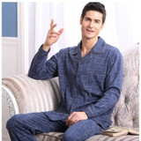 Men's Pajamas Spring Autumn Long Sleeve Sleepwear Cotton Plaid Cardigan Pyjamas Men Lounge Pajama Sets Plus size 4XL 5XL Sleep Men's Pajamas Spring Autumn Long Sleeve Sleepwear Cotton Plaid Cardigan Pyjamas Men Lounge Pajama Sets Plus size 4XL 5XL Sleep