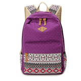 Vintage Girl School Bags For Teenagers Cute Dot Printing Canvas Women Backpack Mochila Feminina Casual Bag School Backpack