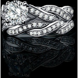 Infinity Love Simulated Diamond Engagement Wedding Ring Sets 925 Sterling Silver Sona Diamond Ring Women Bridal Jewelry ZR138