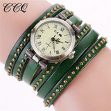CCQ Vintage Rivet Leather Bracelet Watches Fashion Women Quartz Watches Ladies Quartz Watch Reloj Mujer Relogio Feminino 1158 CCQ Vintage Rivet Leather Bracelet Watches Fashion Women Quartz Watches Ladies Quartz Watch Reloj Mujer Relogio Feminino 1158