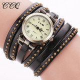 CCQ Vintage Rivet Leather Bracelet Watches Fashion Women Quartz Watches Ladies Quartz Watch Reloj Mujer Relogio Feminino 1158 CCQ Vintage Rivet Leather Bracelet Watches Fashion Women Quartz Watches Ladies Quartz Watch Reloj Mujer Relogio Feminino 1158