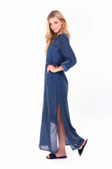 YFB On The Road Marie Maxi Beach Dress | Midnight Blue