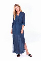YFB On The Road Marie Maxi Beach Dress | Midnight Blue