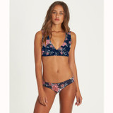 Billabong Women's Let's Wander Plunge Bikini Top | Deep Sea Blue