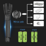 Most powerful led rechargeable tactical flashlight