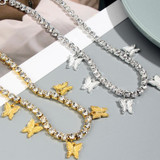 Gold Silver Color Butterfly Pendant