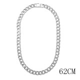 Caraquet Punk Hip Hop Cuban Link Chain Choker Necklace Iced Out Rapper Crystal Necklace Fashion Bling Rhinestone Jewelry Gift