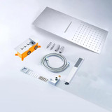 Designer Shower System Set Flat Rain, Waterfall, Wall Mount - TESSA