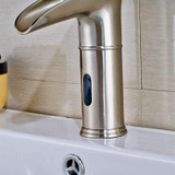 Automatic Sensor LED Waterfall Bathroom Sink Faucet