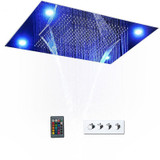 31" LED Ceiling Mount Rain - Big Rain - Dual Rain and Waterfall Shower System - ASARO