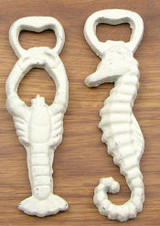 Seahorse and Lobster Bottle Openers Set of 2