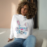 Snow Bunny Crop Hoodie