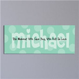 The Moment We Saw You... Personalized Baby Wall Canvas