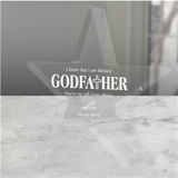 Star Engraved Godfather Keepsake