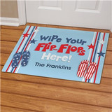 Personalized Wipe Your Flip Flops Here Summer Doormat