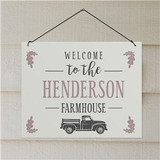Personalized Welcome To The Farmhouse Wall Sign