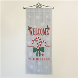 Personalized Welcome Candy Canes Wall Hanging