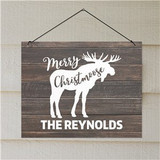 Personalized Merry Christmoose Wall Sign