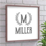 Personalized Laurel Wreath Wood Pallet Sign