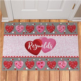 Personalized Family Hearts Doormat Personalized Family Hearts Doormat