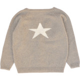 Biscuit Cashmere Cardigan with Star