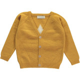 Mustard Cashmere Cardigan with Star