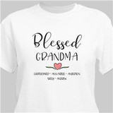 Personalized Blessed Grandma T-Shirt